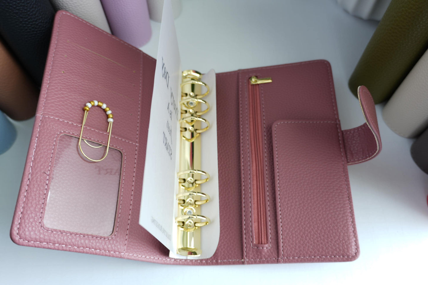 A6 Pebble Binder Bundle with Dashboard and Planner Paperclip