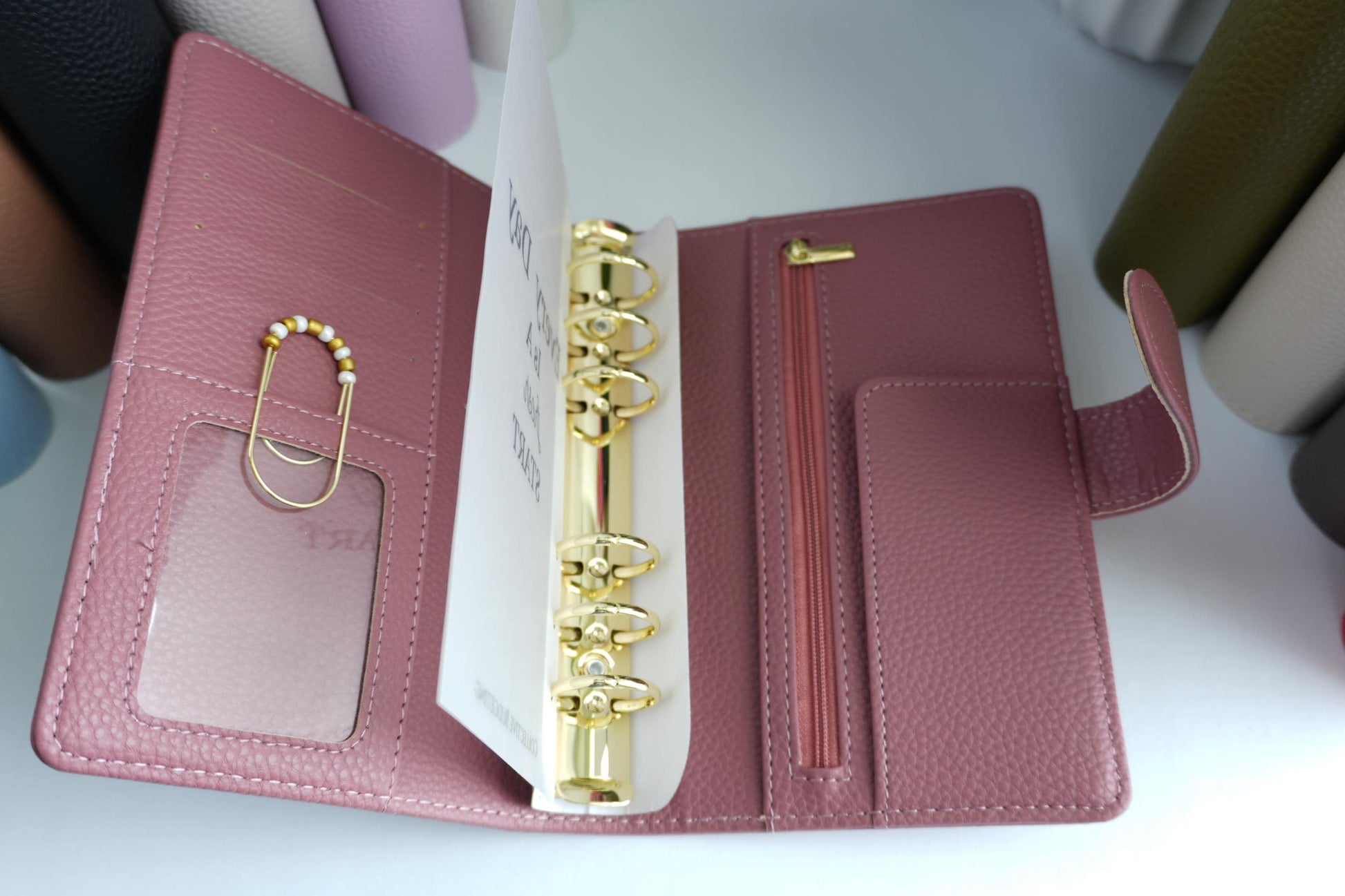 A6 Pebble Binder Bundle with Dashboard and Planner Paperclip