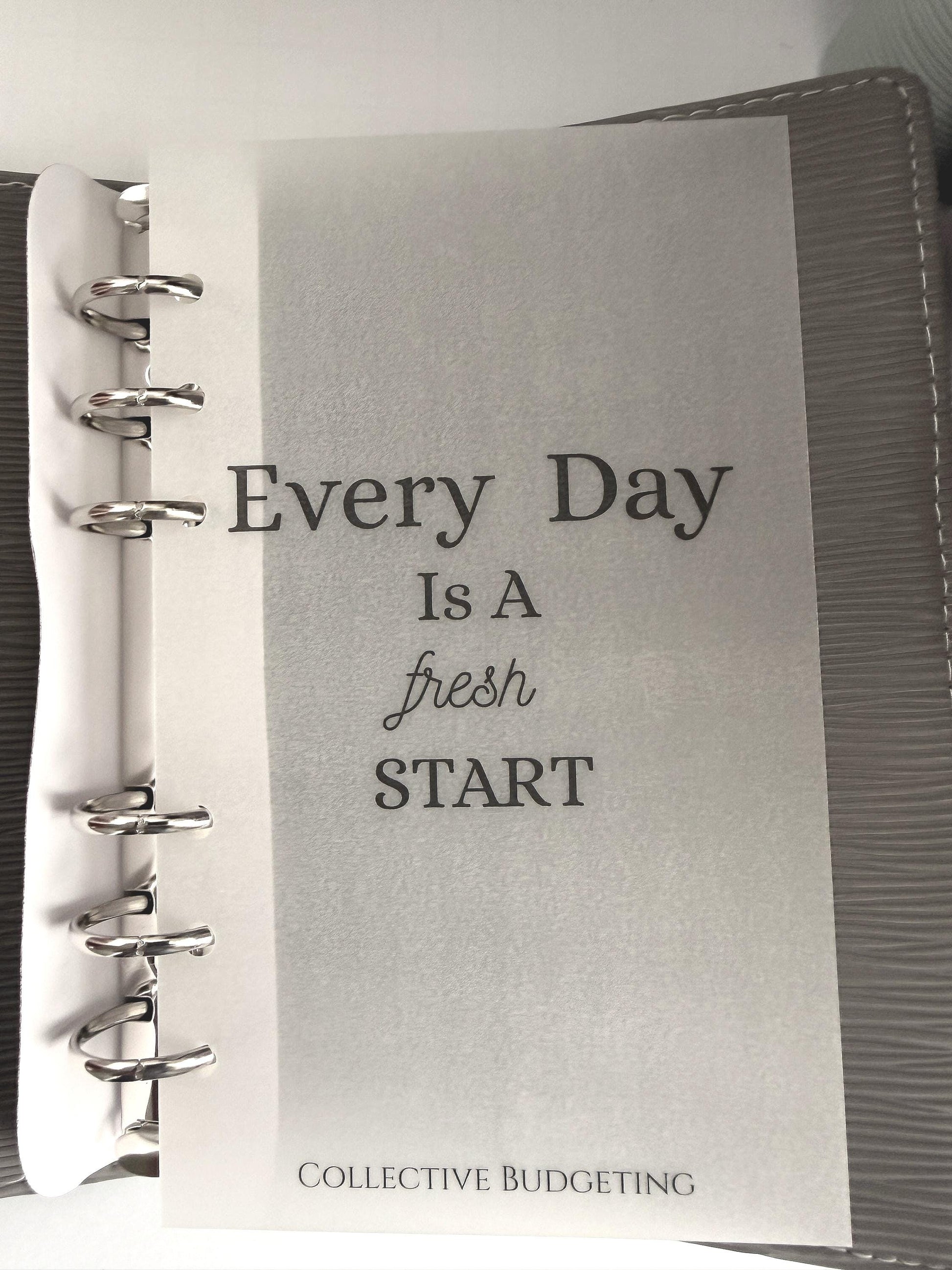 A6 Binder Bundle with Dashboard, Silver Planner Paperclip and Silver Rings