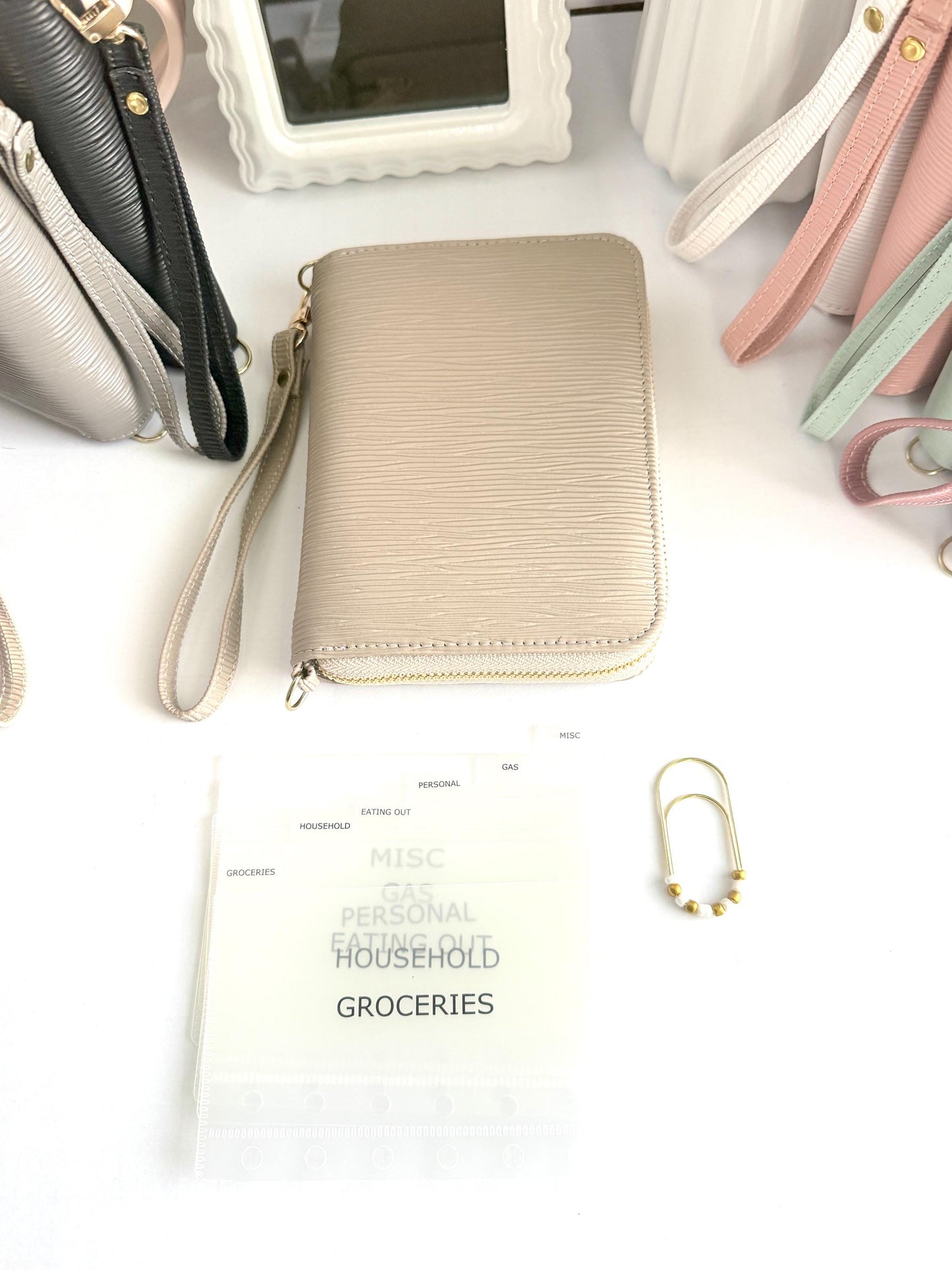 A7 Zippy Bundle | A7 Wallet with Cash Envelopes and Custom Paperclip