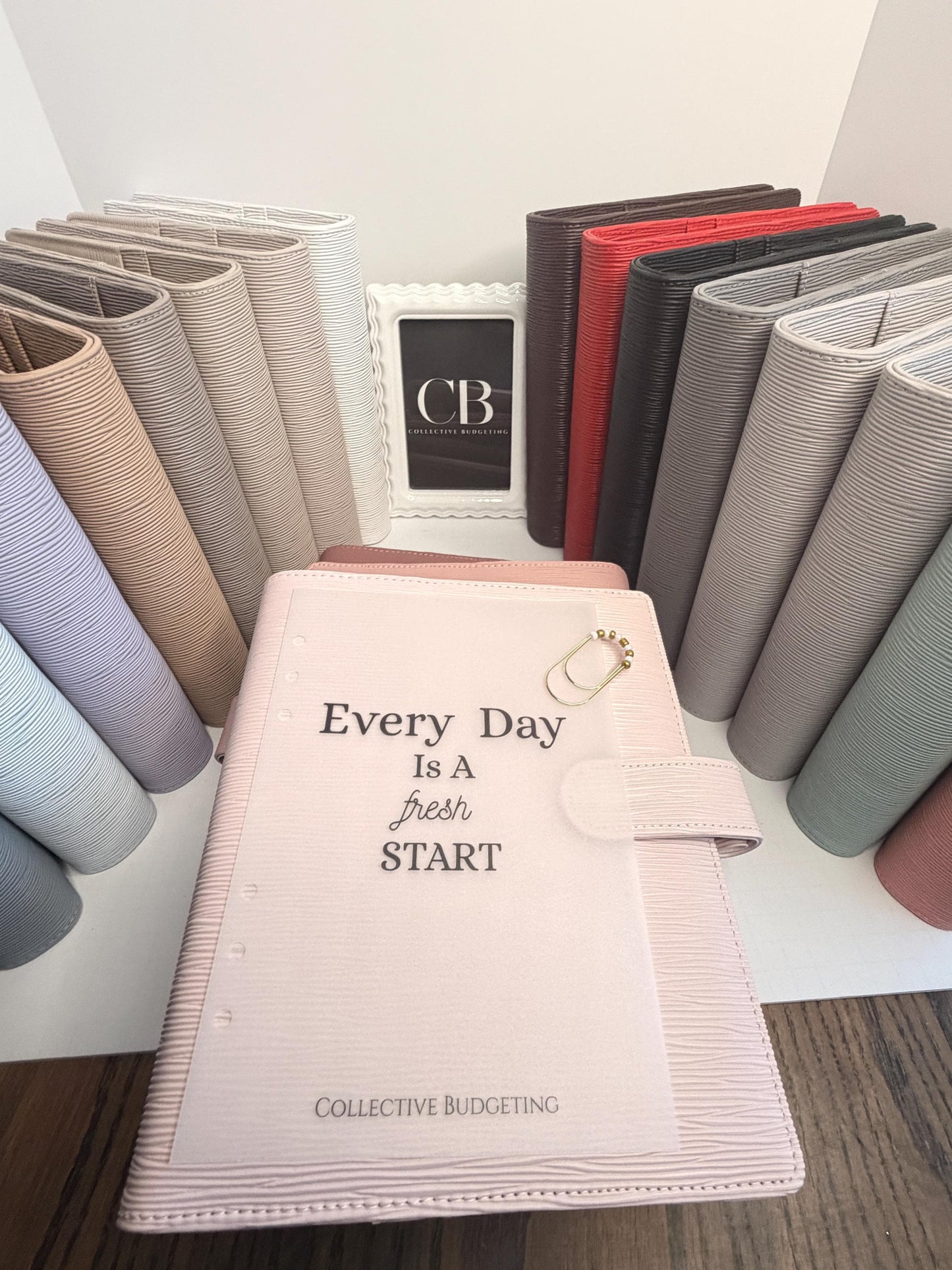 A5 Binder Bundle with Gold Rings and Custom Dashboard and Handmade Paperclip