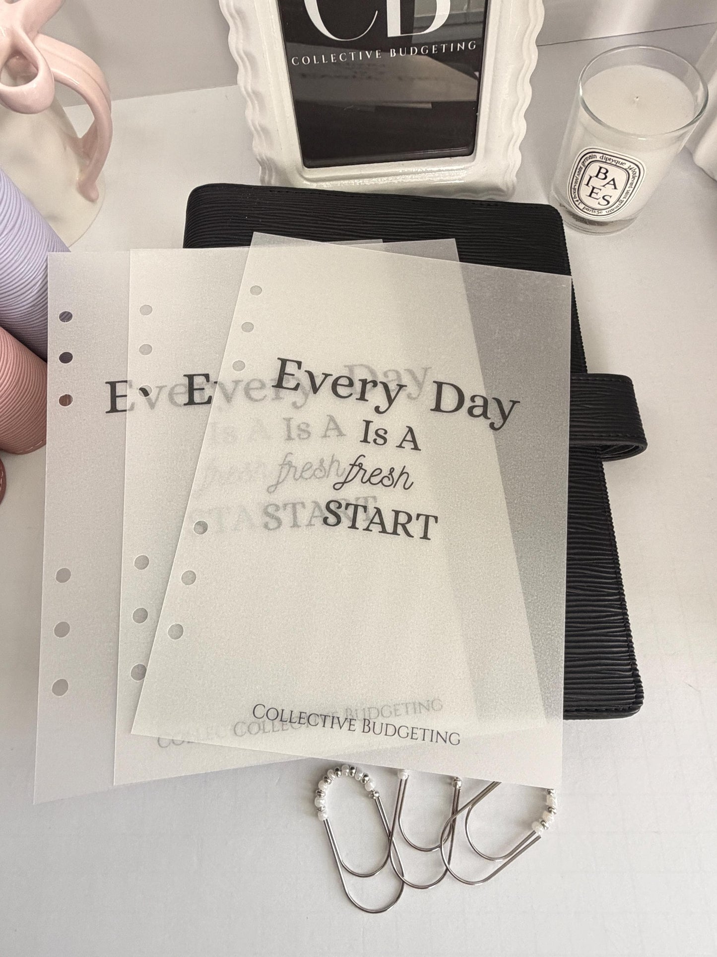 A5 Epi Budget Binder: Silver Rings & Buckle Close
