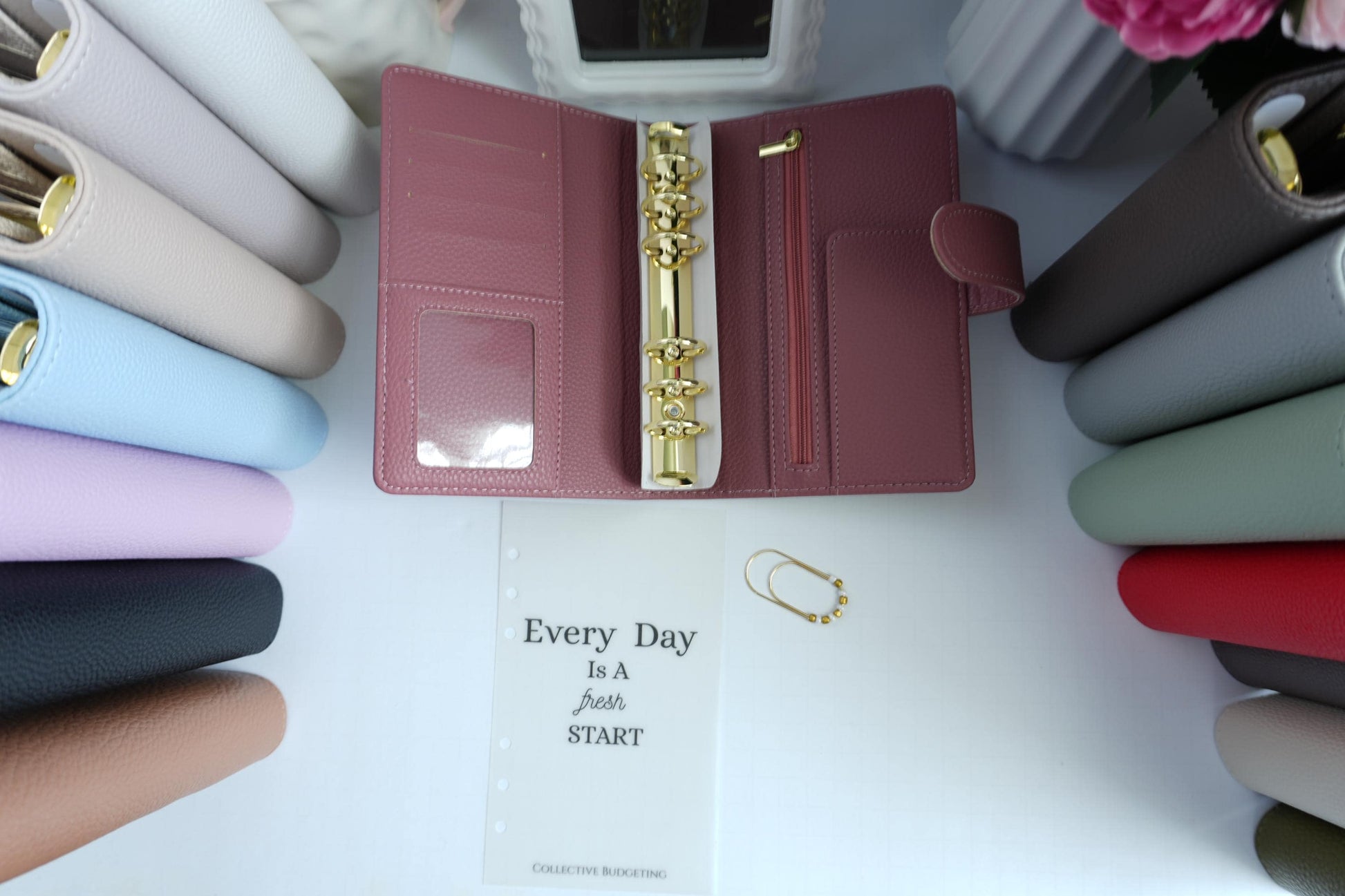 A6 Pebble Binder Bundle with Dashboard and Planner Paperclip