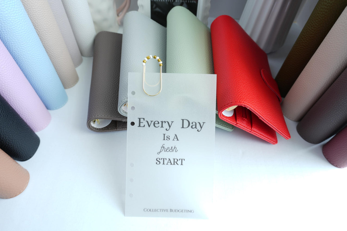A6 Pebble Binder Bundle with Dashboard and Planner Paperclip