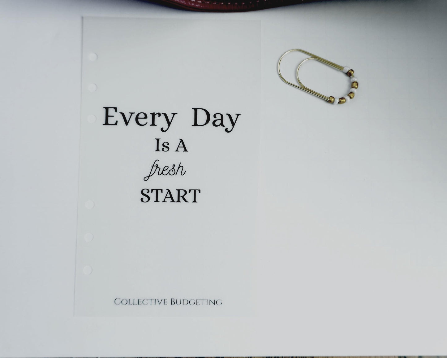 A6 Pebble Binder Bundle with Dashboard and Planner Paperclip