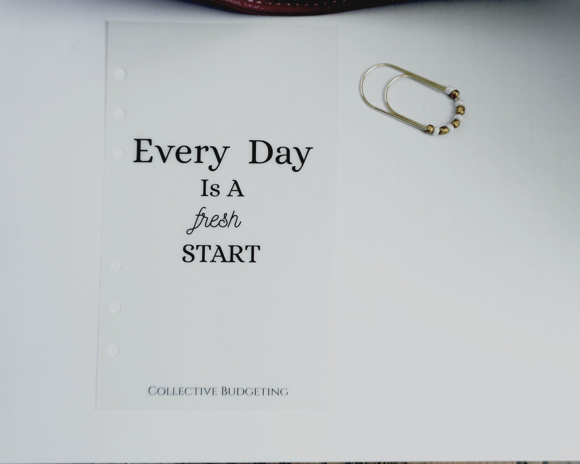 A6 Pebble Binder Bundle with Dashboard and Planner Paperclip