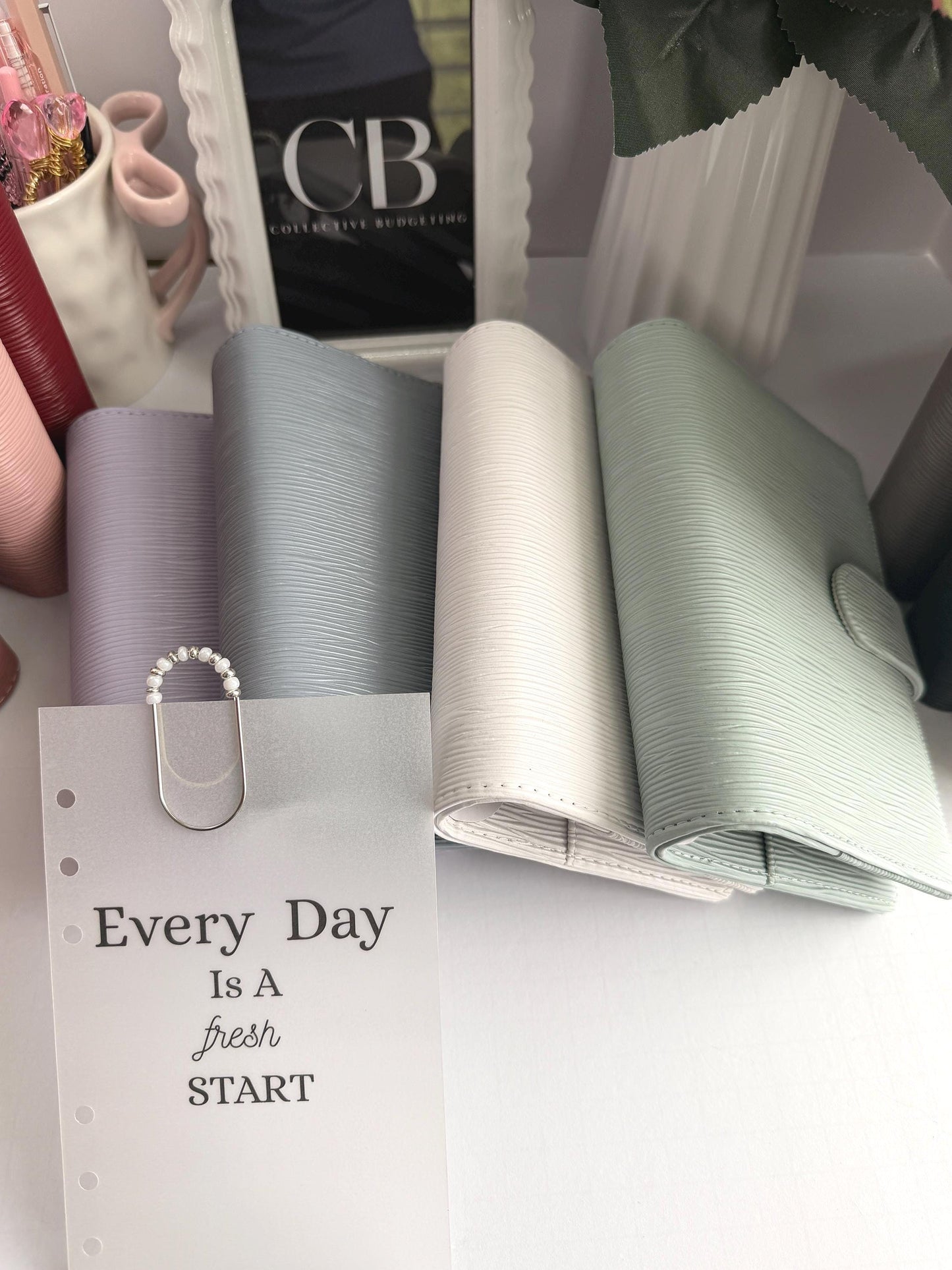 A6 Binder Bundle with Dashboard, Silver Planner Paperclip and Silver Rings