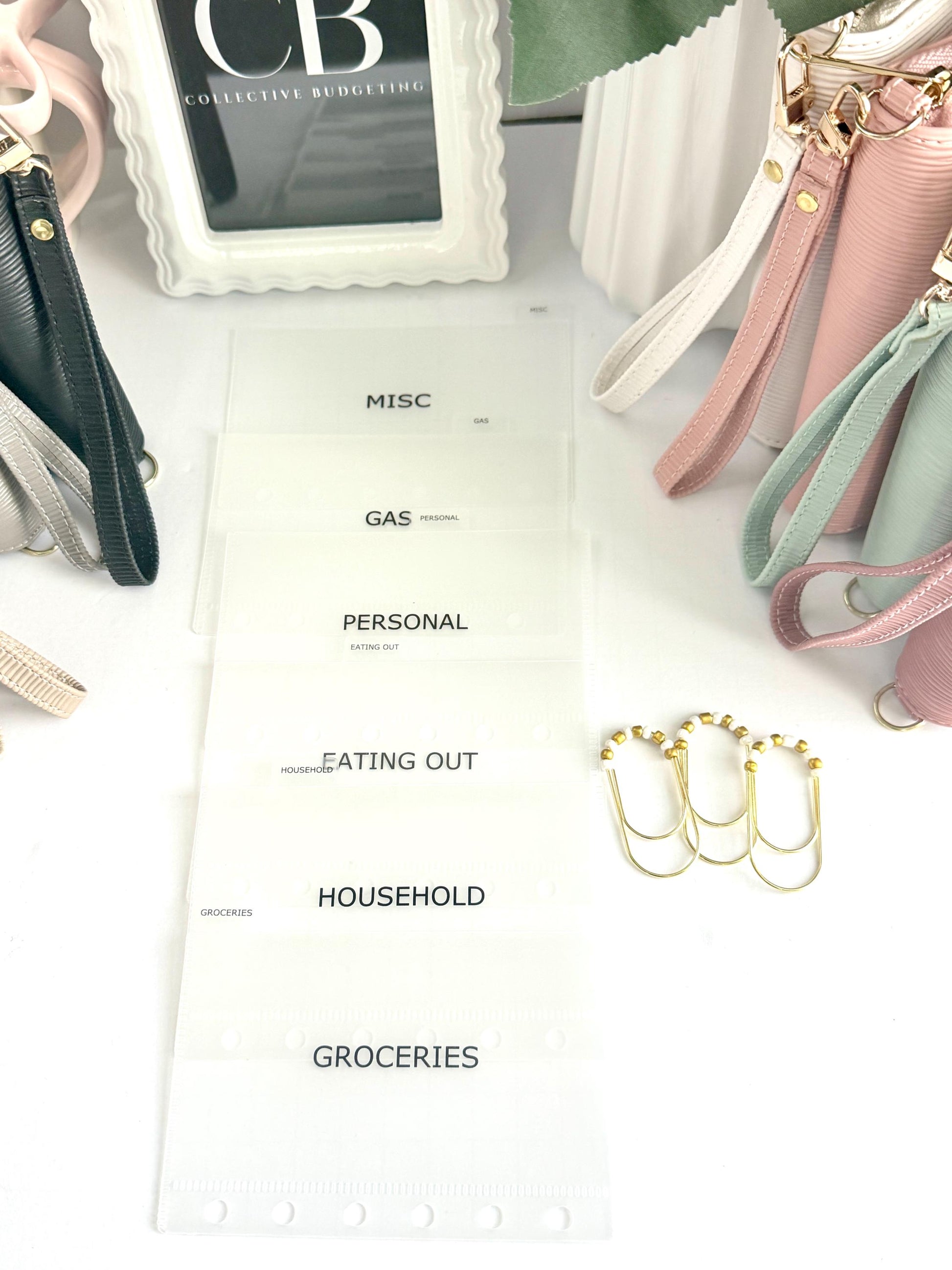 A7 Zippy Bundle | A7 Wallet with Cash Envelopes and Custom Paperclip