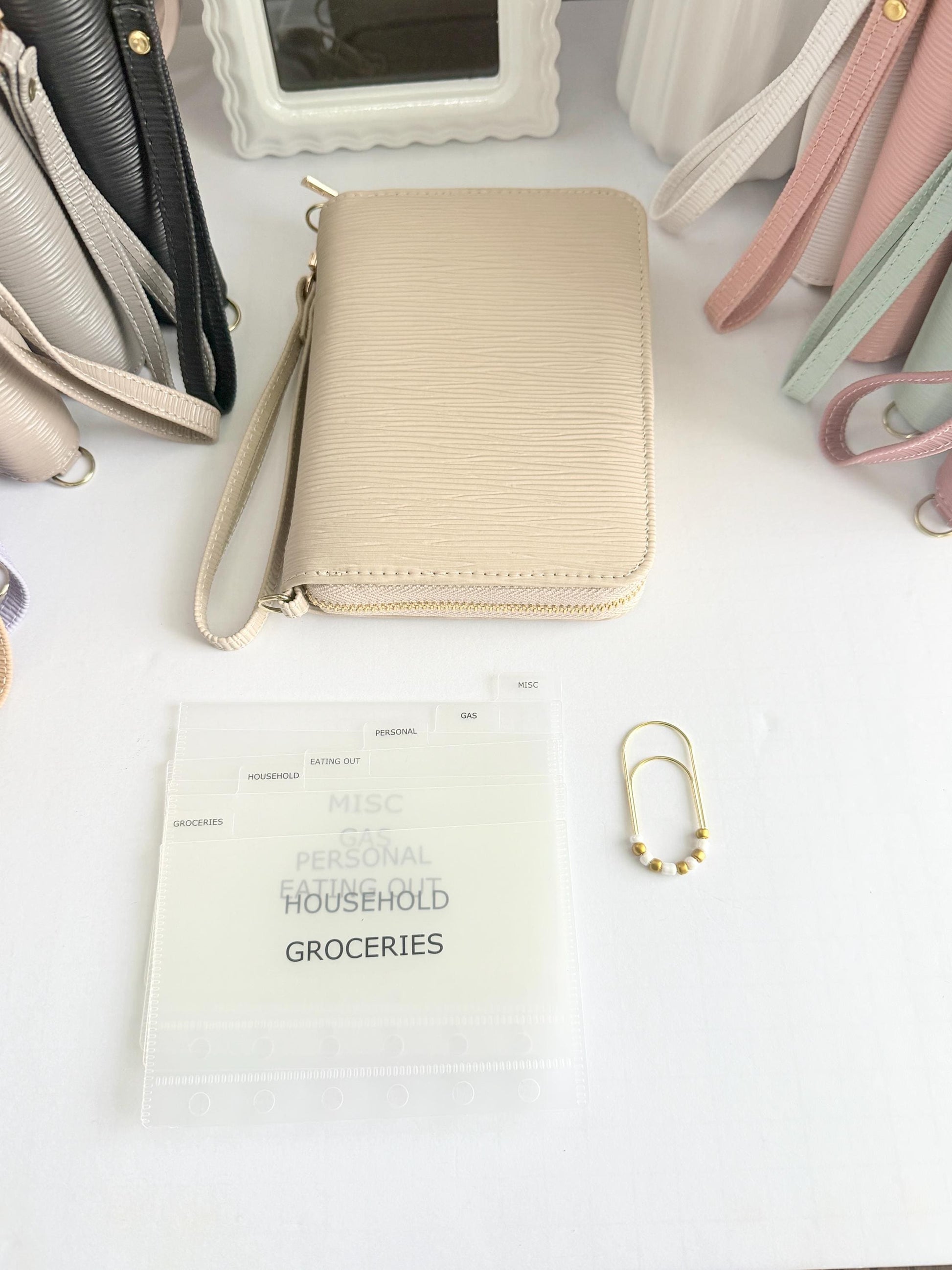 A7 Zippy Bundle | A7 Wallet with Cash Envelopes and Custom Paperclip