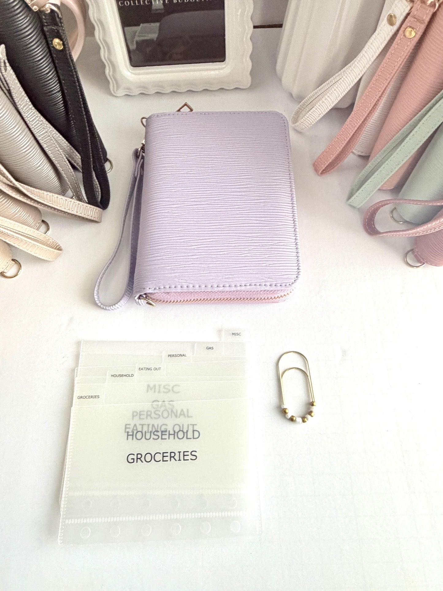 A7 Zippy Bundle | A7 Wallet with Cash Envelopes and Custom Paperclip