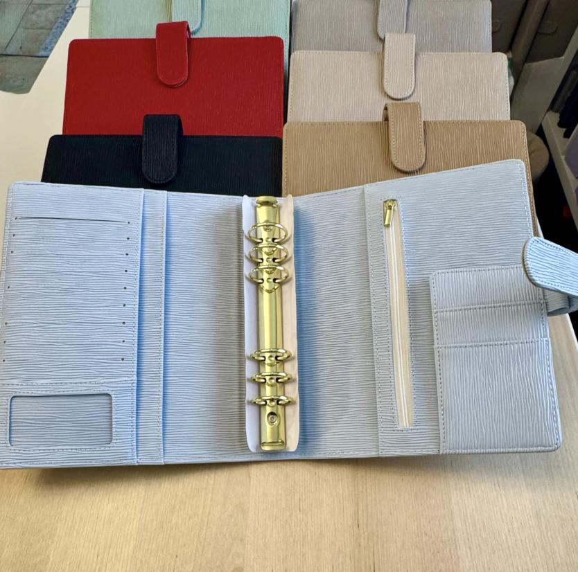 A5 Binder Bundle with Gold Rings and Custom Dashboard and Handmade Paperclip