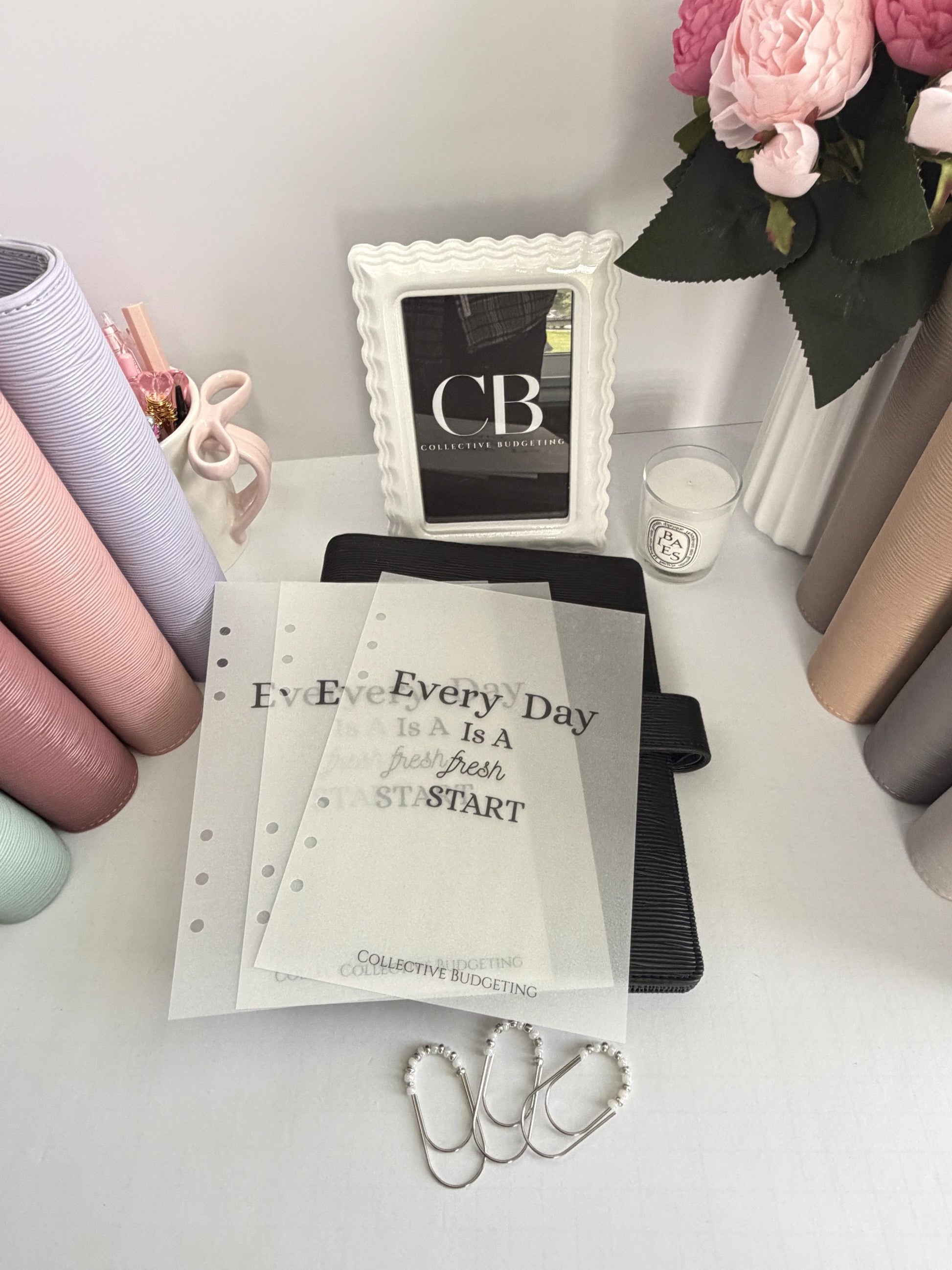 A5 Epi Budget Binder: Silver Rings & Buckle Close