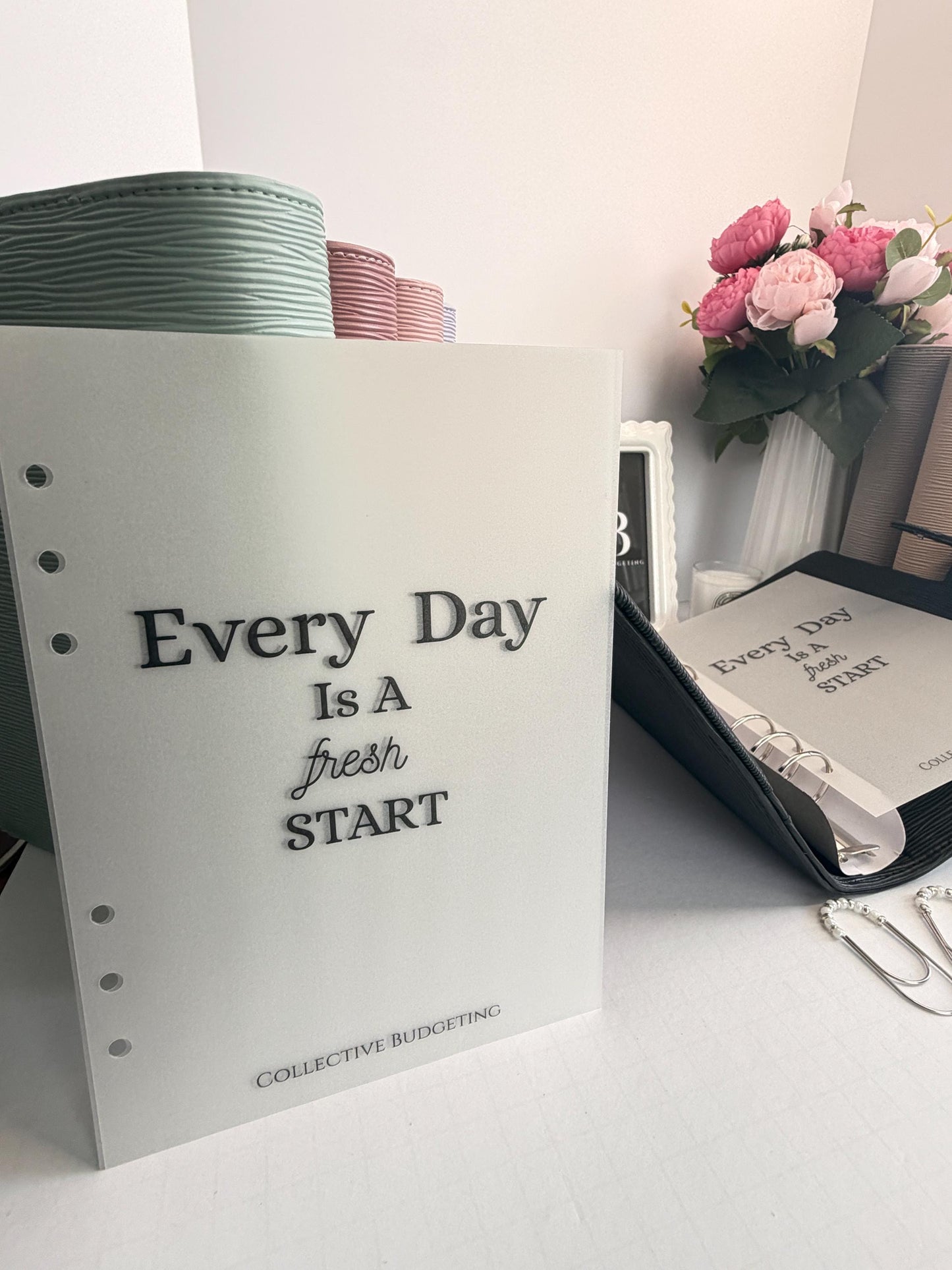 A5 Epi Budget Binder: Silver Rings & Buckle Close