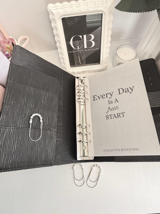 A5 Epi Budget Binder: Silver Rings & Buckle Close