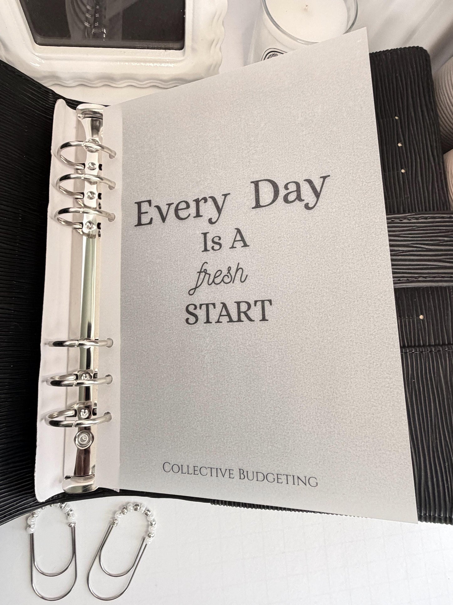 A5 Epi Budget Binder: Silver Rings & Buckle Close