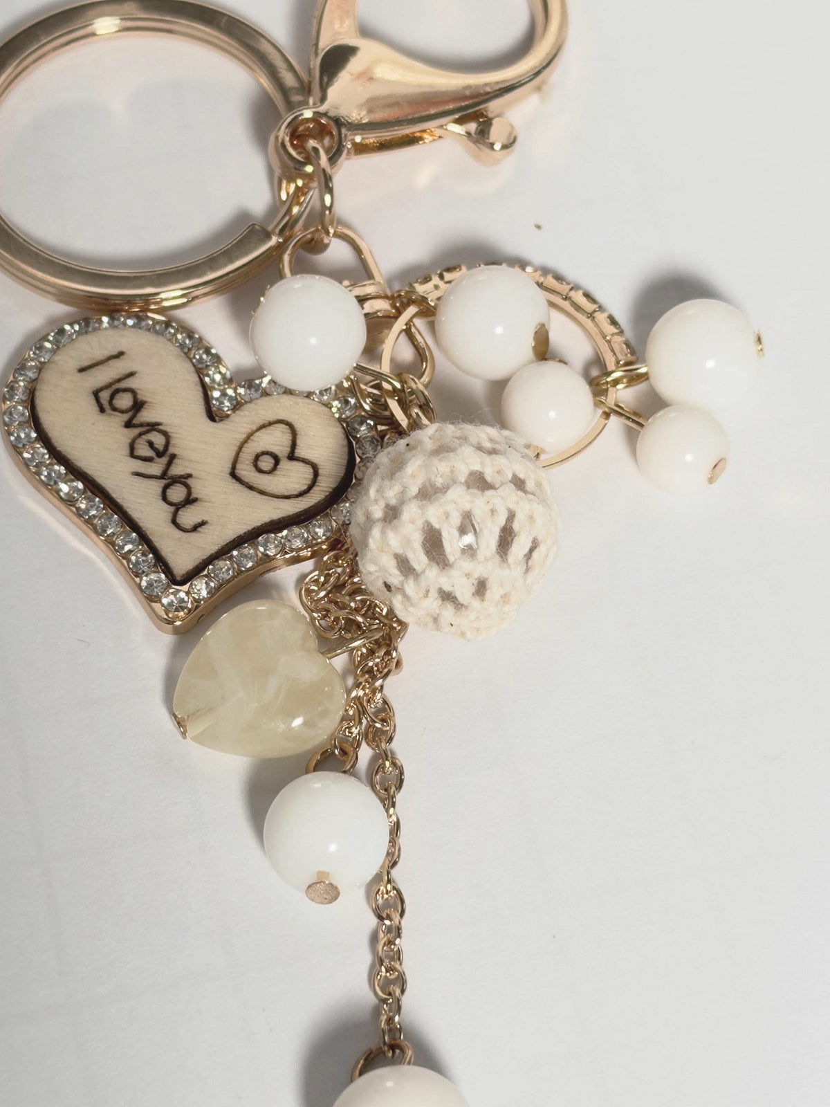 I Love You Binder Charm Keychain | Heart Charm Budgeting Accessory