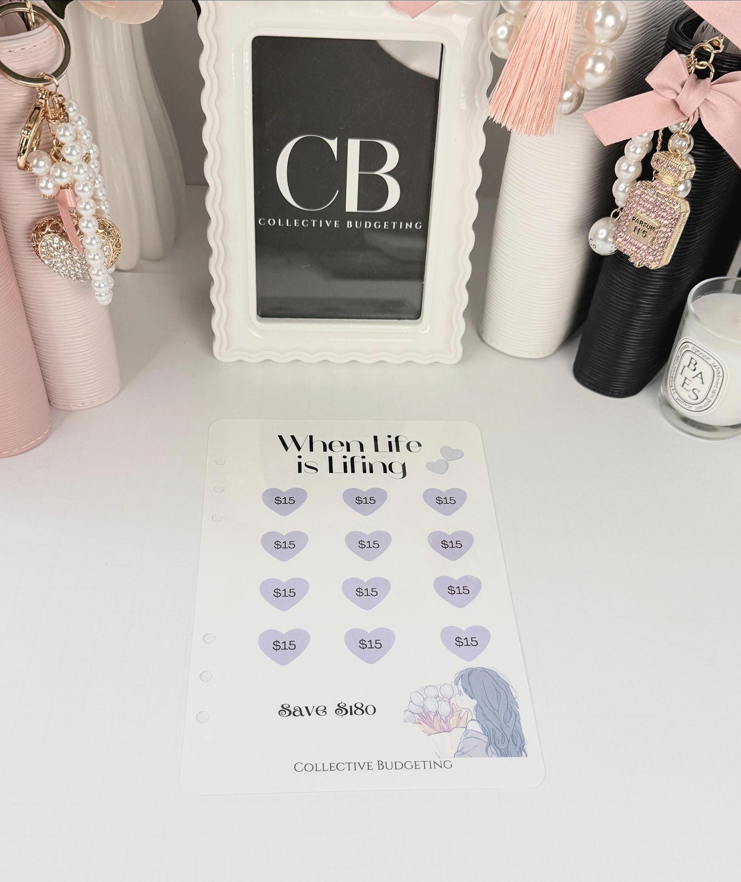 When Life is Lifing A5 Hearts Savings Challenge | Laminated Cash Stuffing Tracker