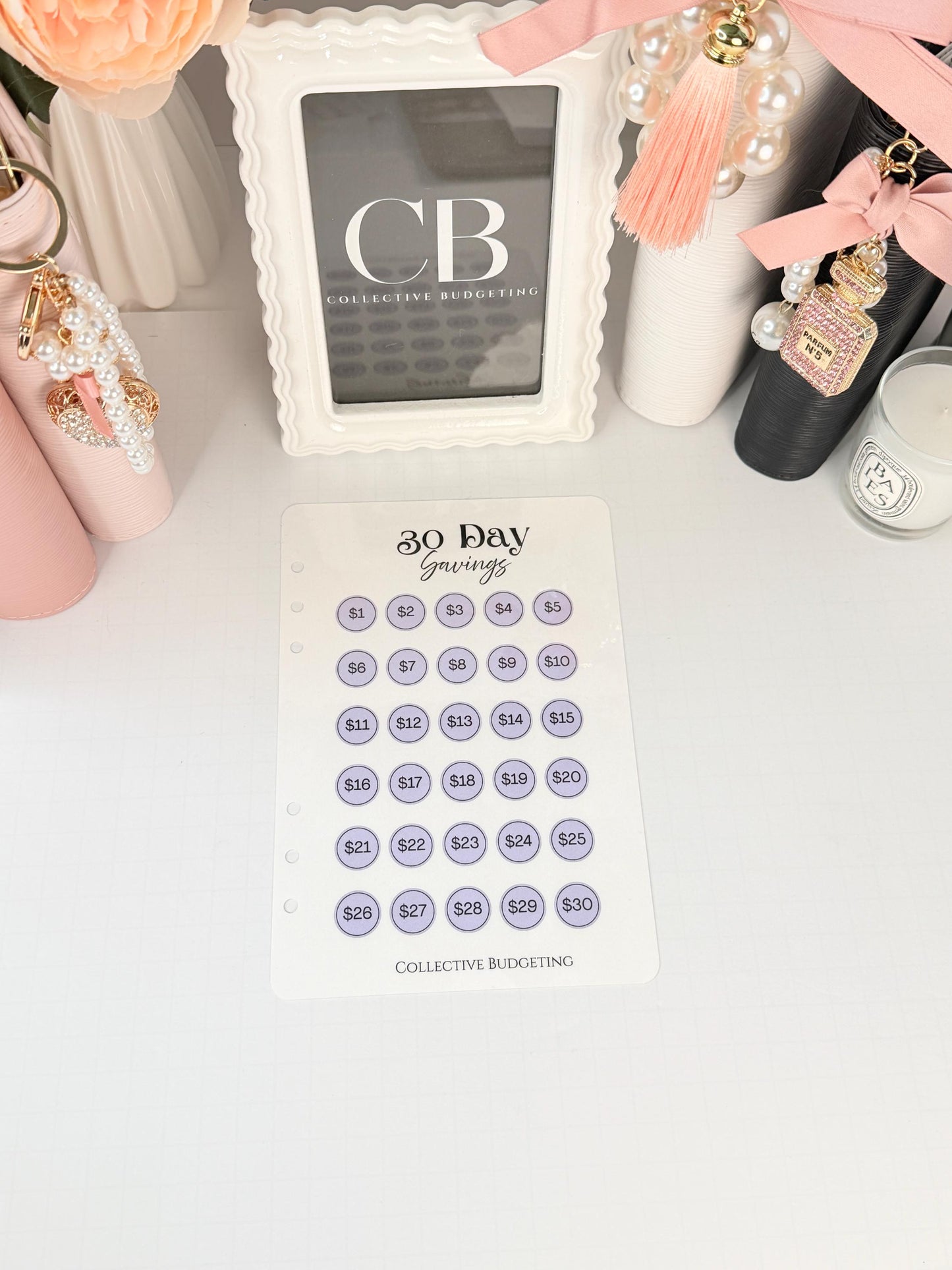 30 Day Savings Challenge | Laminated Cash Stuffing Tracker