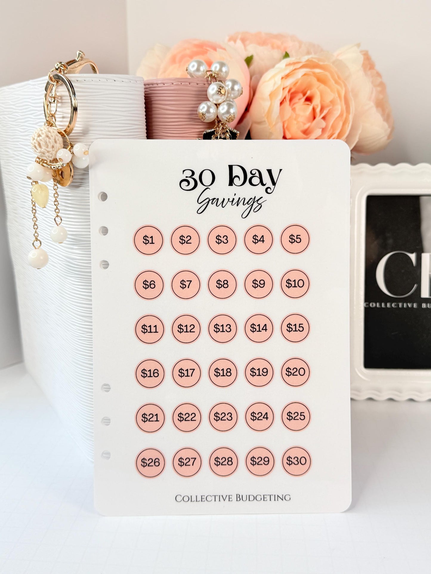 30 Day Savings Challenge | Laminated Cash Stuffing Tracker