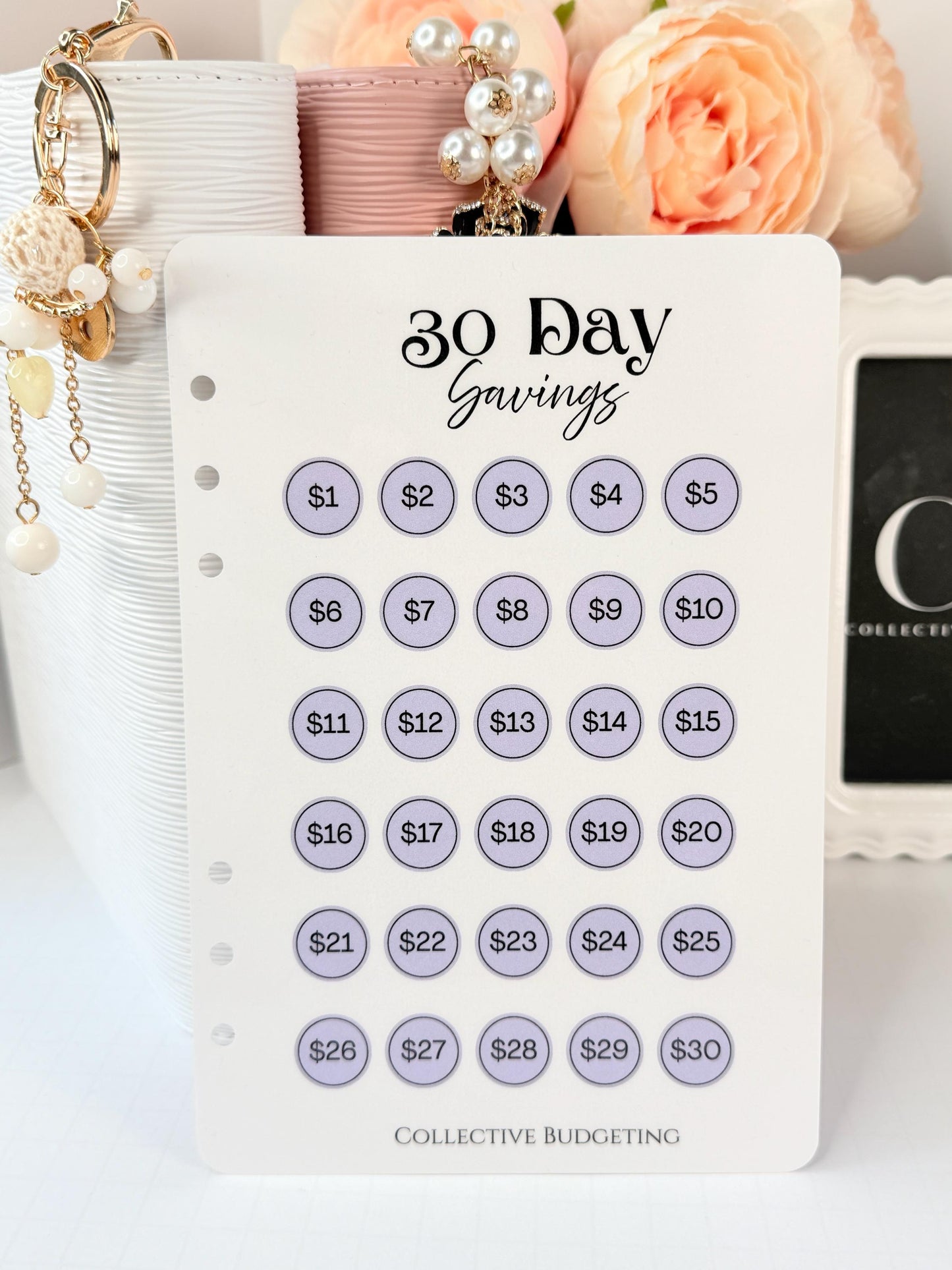 30 Day Savings Challenge | Laminated Cash Stuffing Tracker
