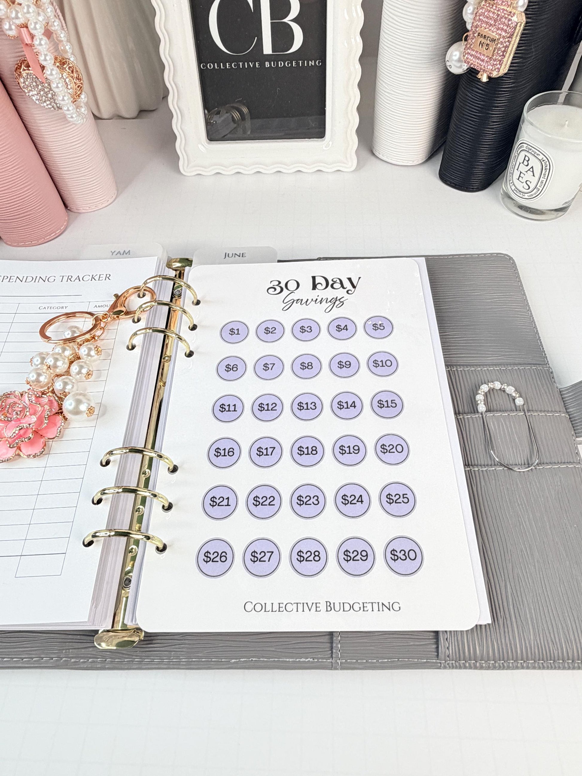 30 Day Savings Challenge | Laminated Cash Stuffing Tracker