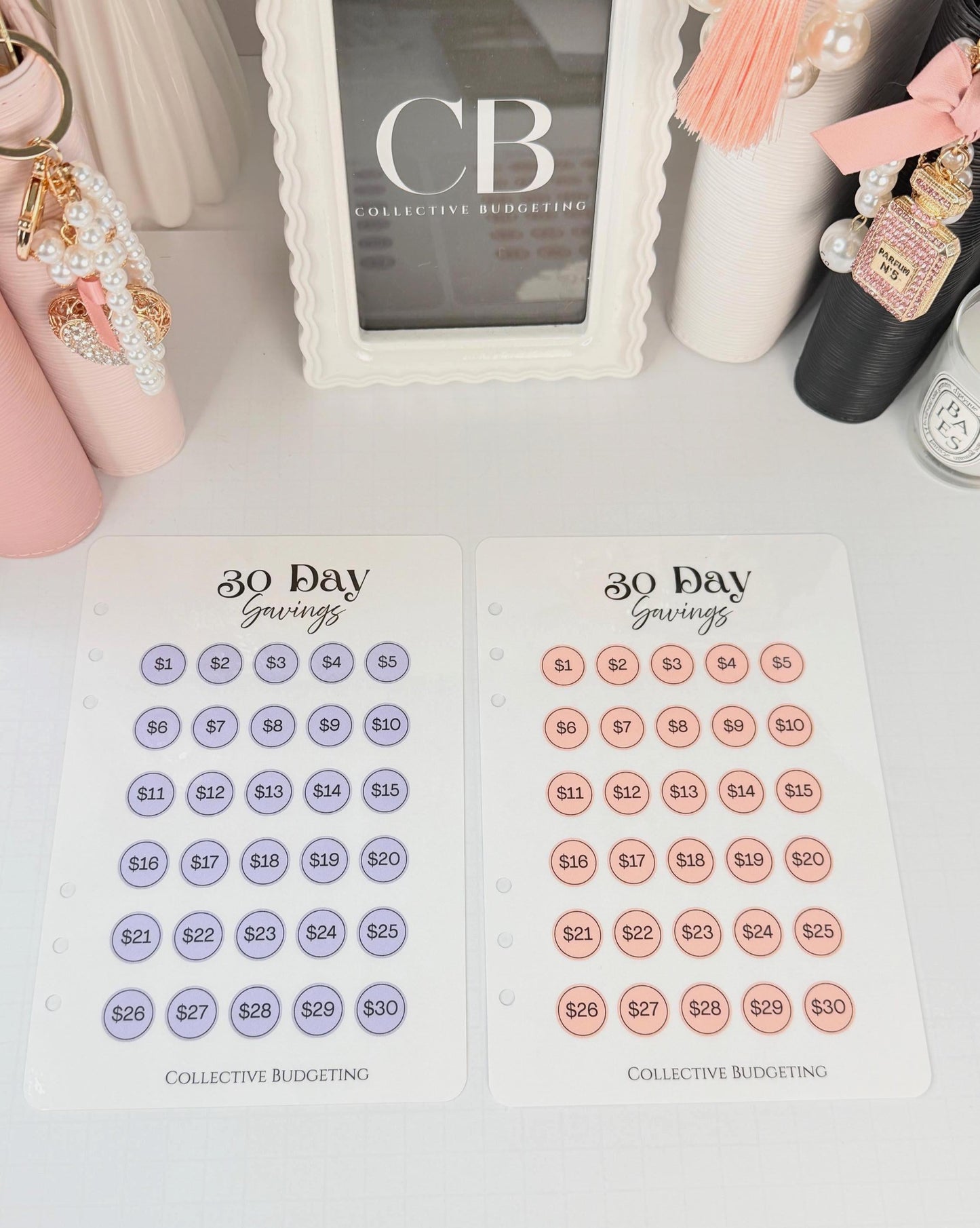 30 Day Savings Challenge | Laminated Cash Stuffing Tracker
