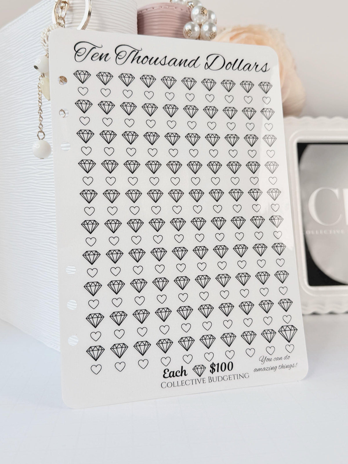 Save Ten Thousand Dollars | A5 Diamond Savings Challenge | Laminated Cash Stuffing Tracker