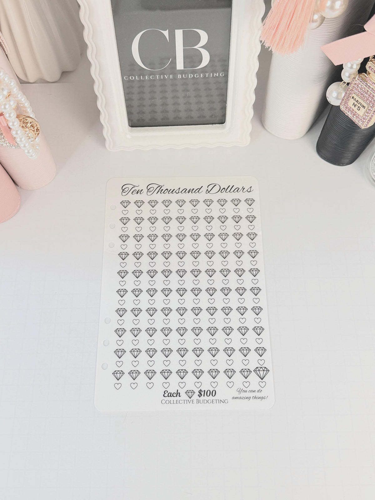 Save Ten Thousand Dollars | A5 Diamond Savings Challenge | Laminated Cash Stuffing Tracker