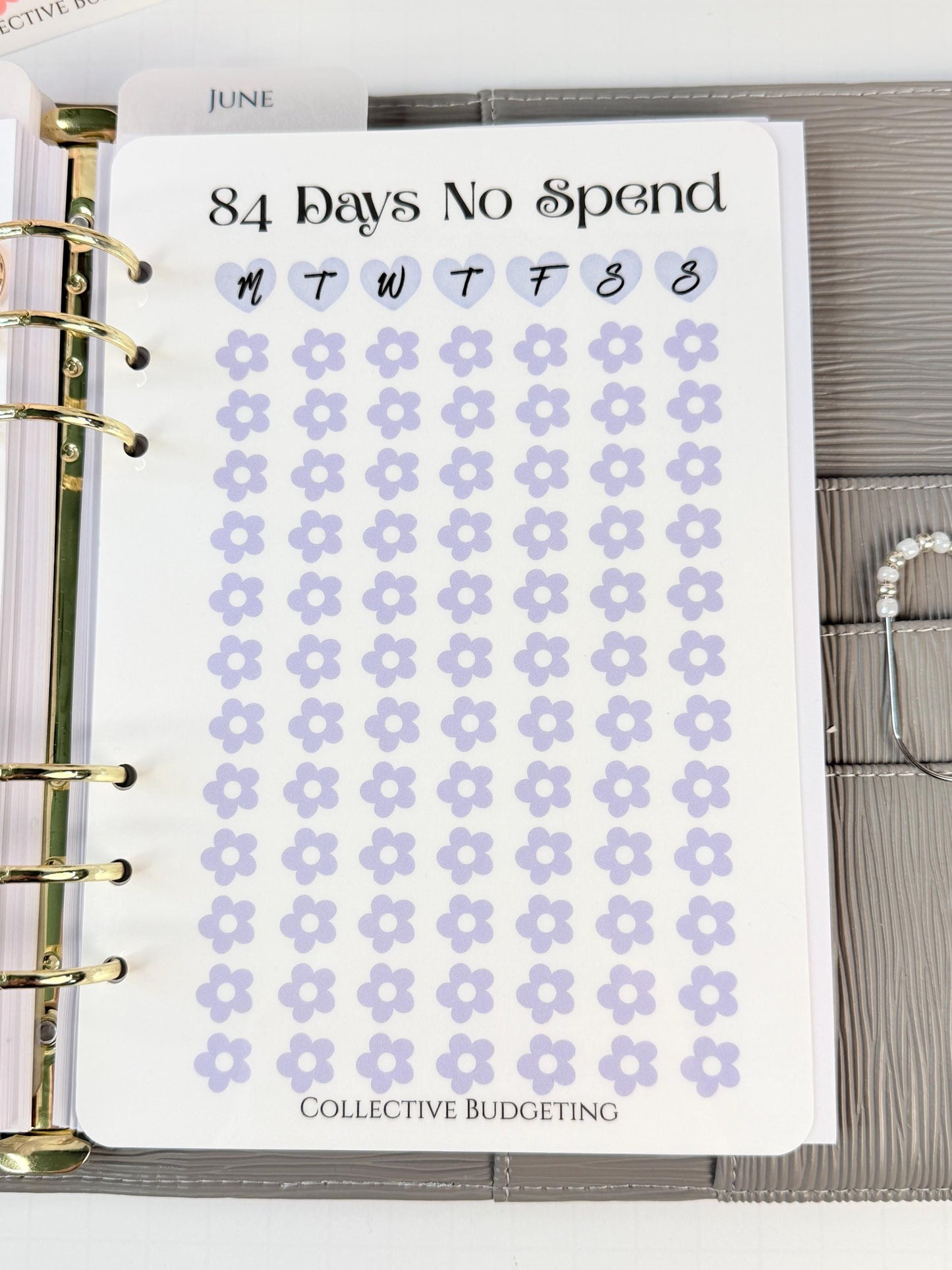 84 Days No Spend Savings Challenge | Laminated Cash Stuffing Tracker | Pink or Purple
