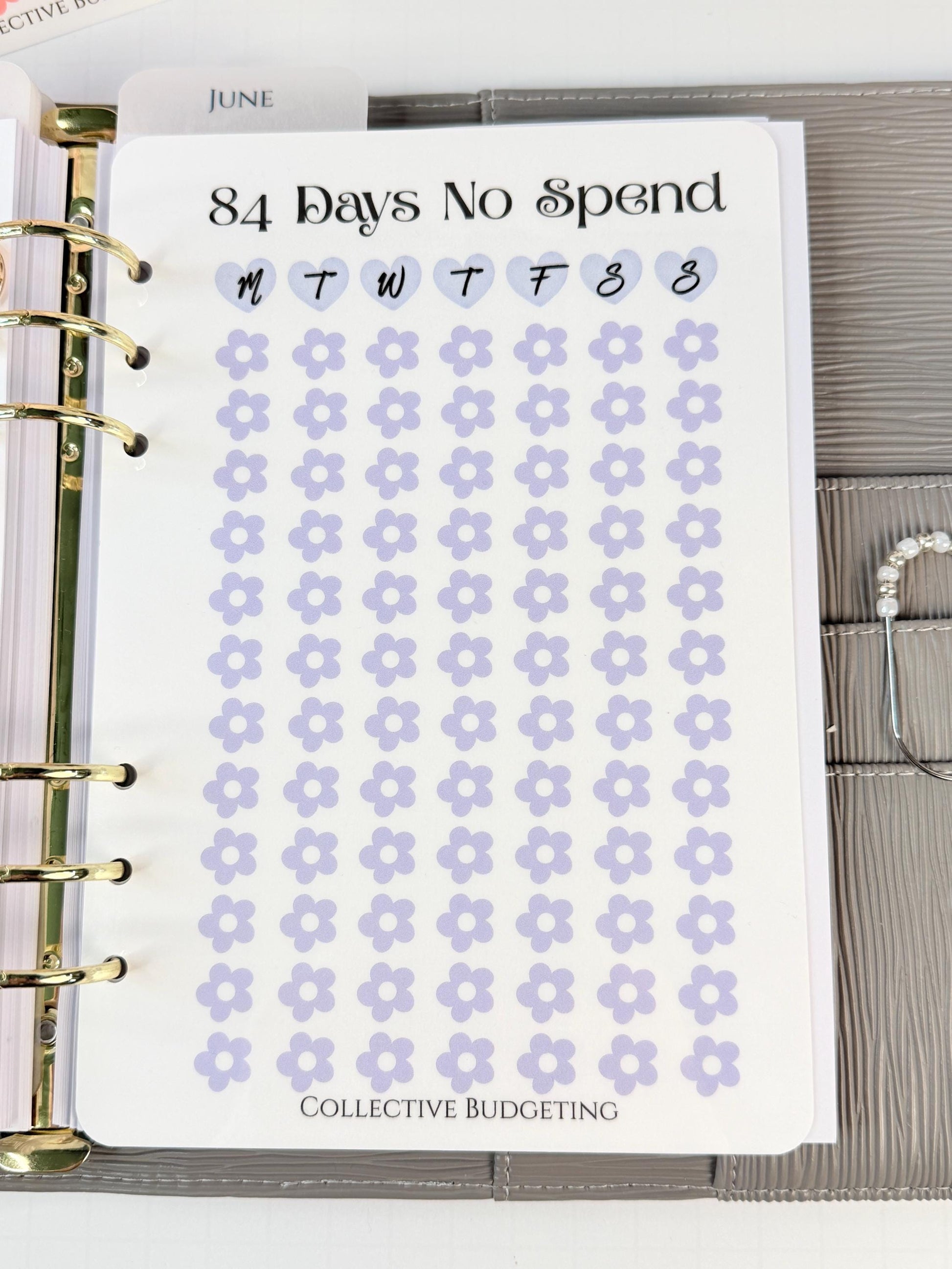 84 Days No Spend Savings Challenge | Laminated Cash Stuffing Tracker | Pink or Purple