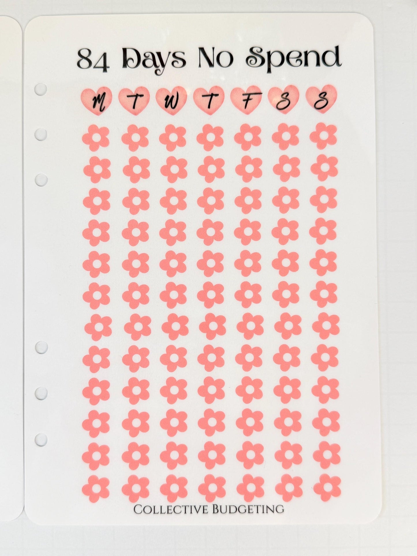 84 Days No Spend Savings Challenge | Laminated Cash Stuffing Tracker | Pink or Purple