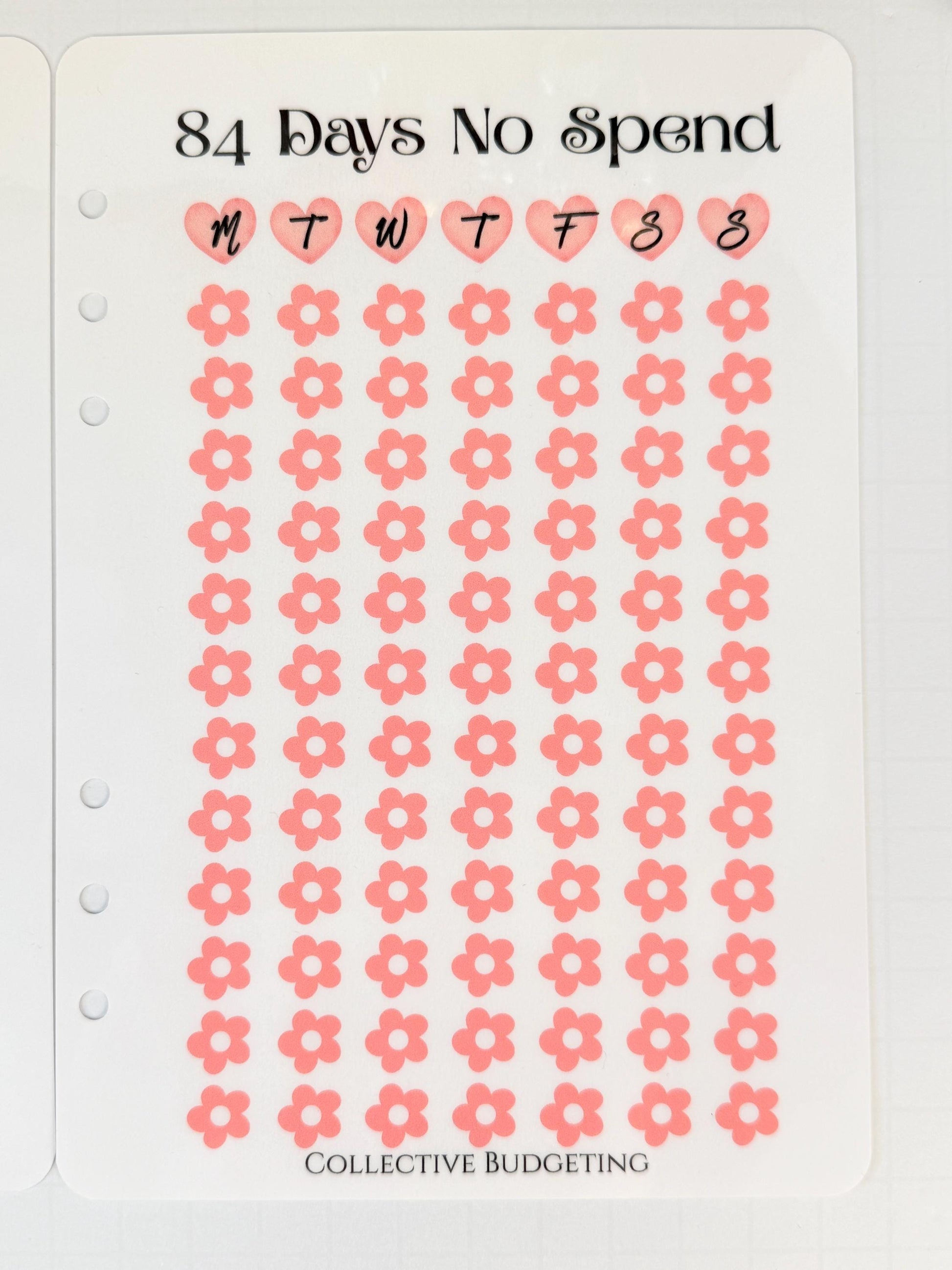 84 Days No Spend Savings Challenge | Laminated Cash Stuffing Tracker | Pink or Purple