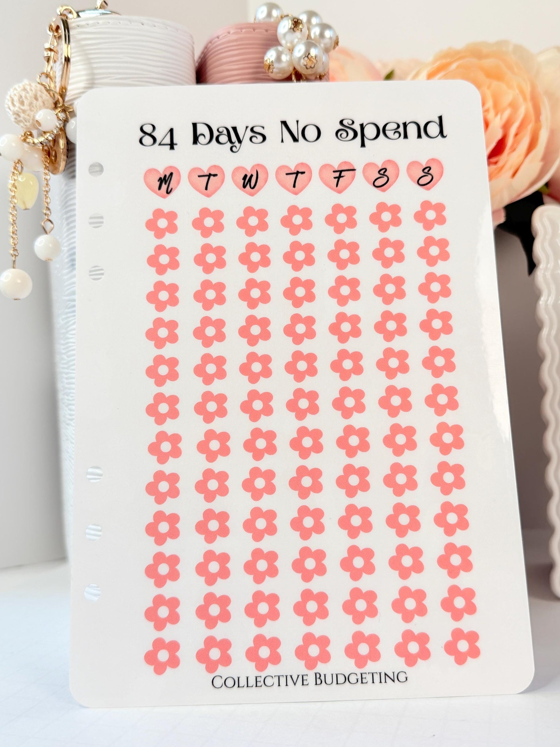 84 Days No Spend Savings Challenge | Laminated Cash Stuffing Tracker | Pink or Purple