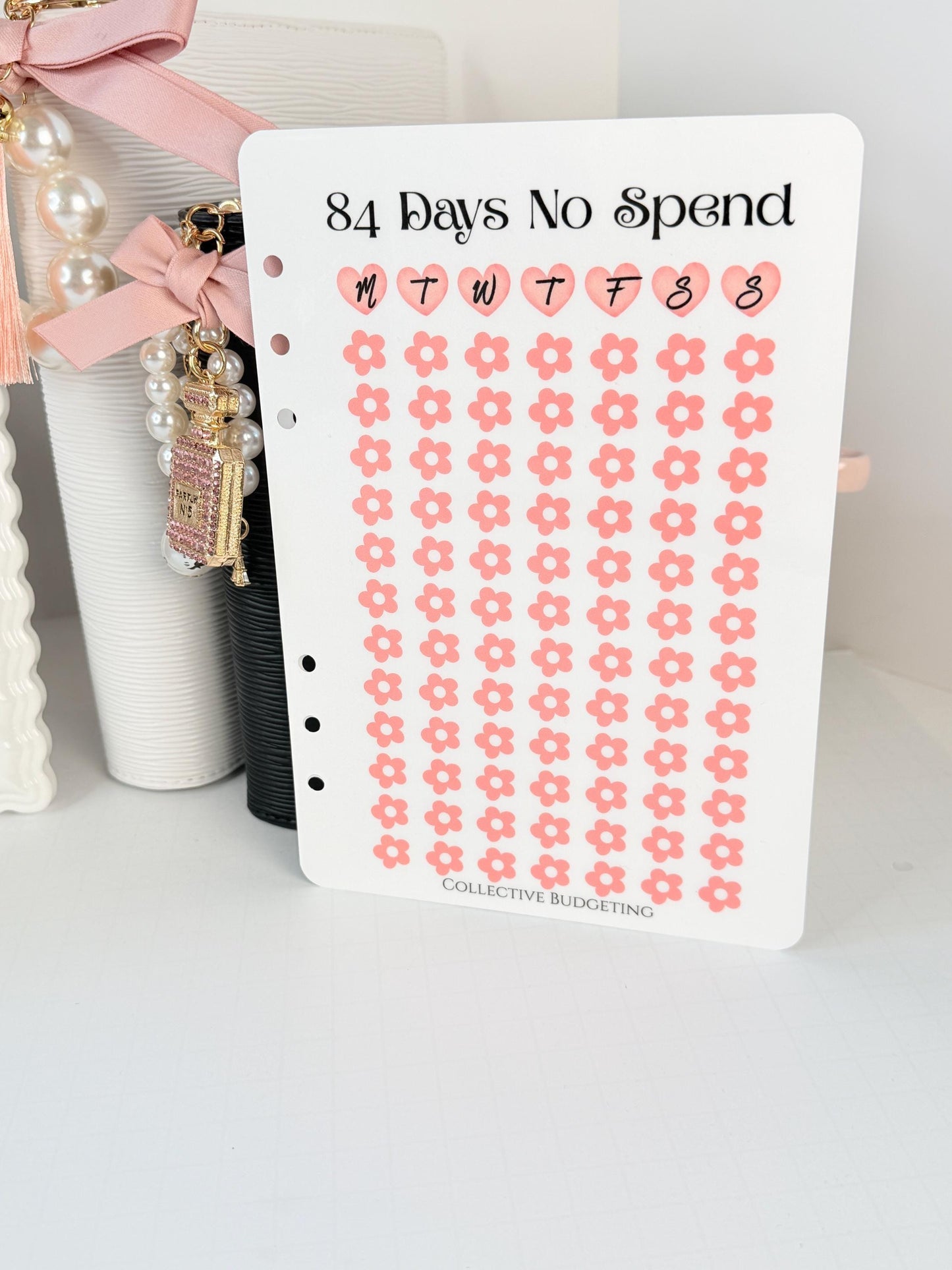84 Days No Spend Savings Challenge | Laminated Cash Stuffing Tracker | Pink or Purple