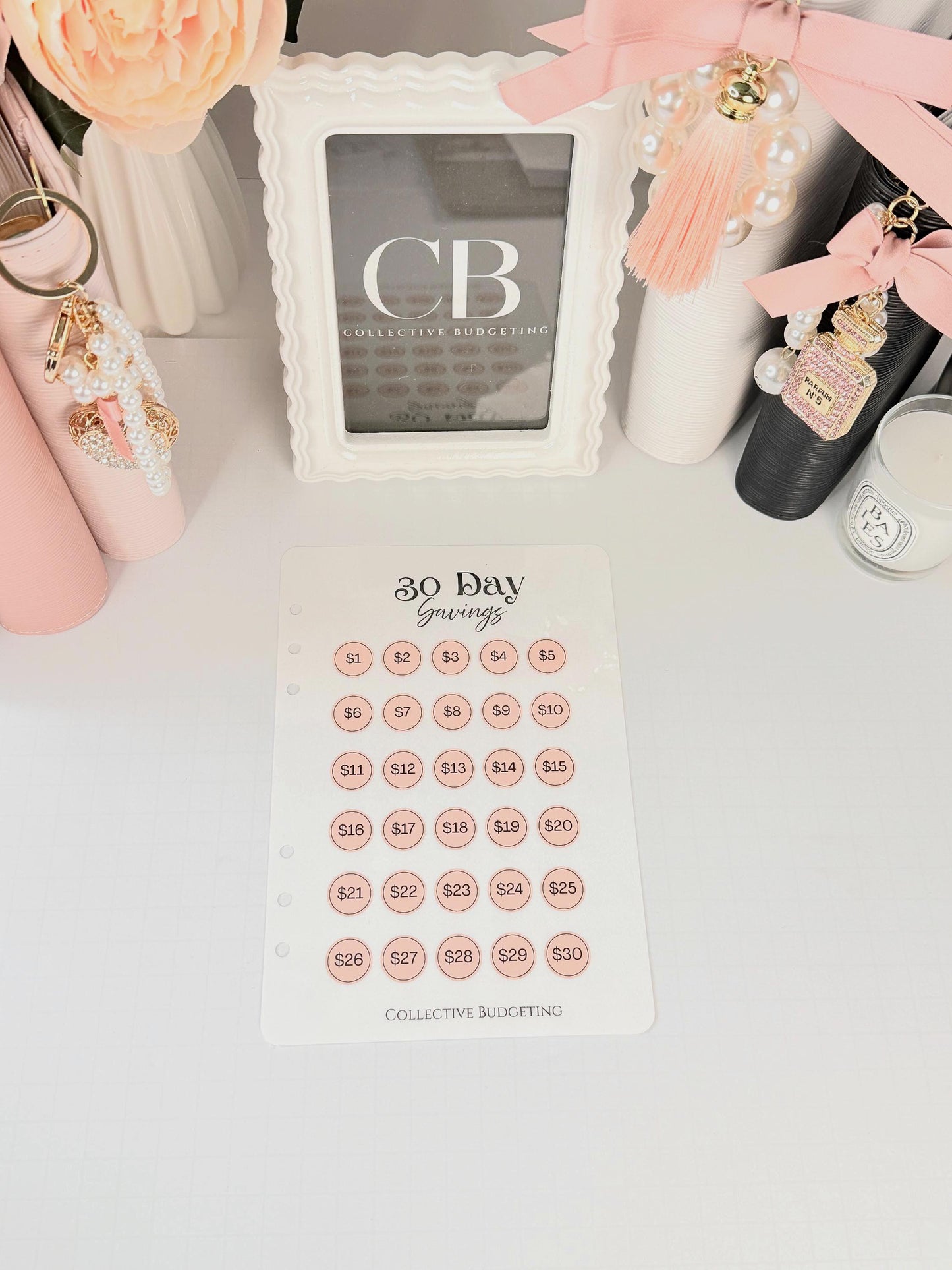 30 Day Savings Challenge | Laminated Cash Stuffing Tracker