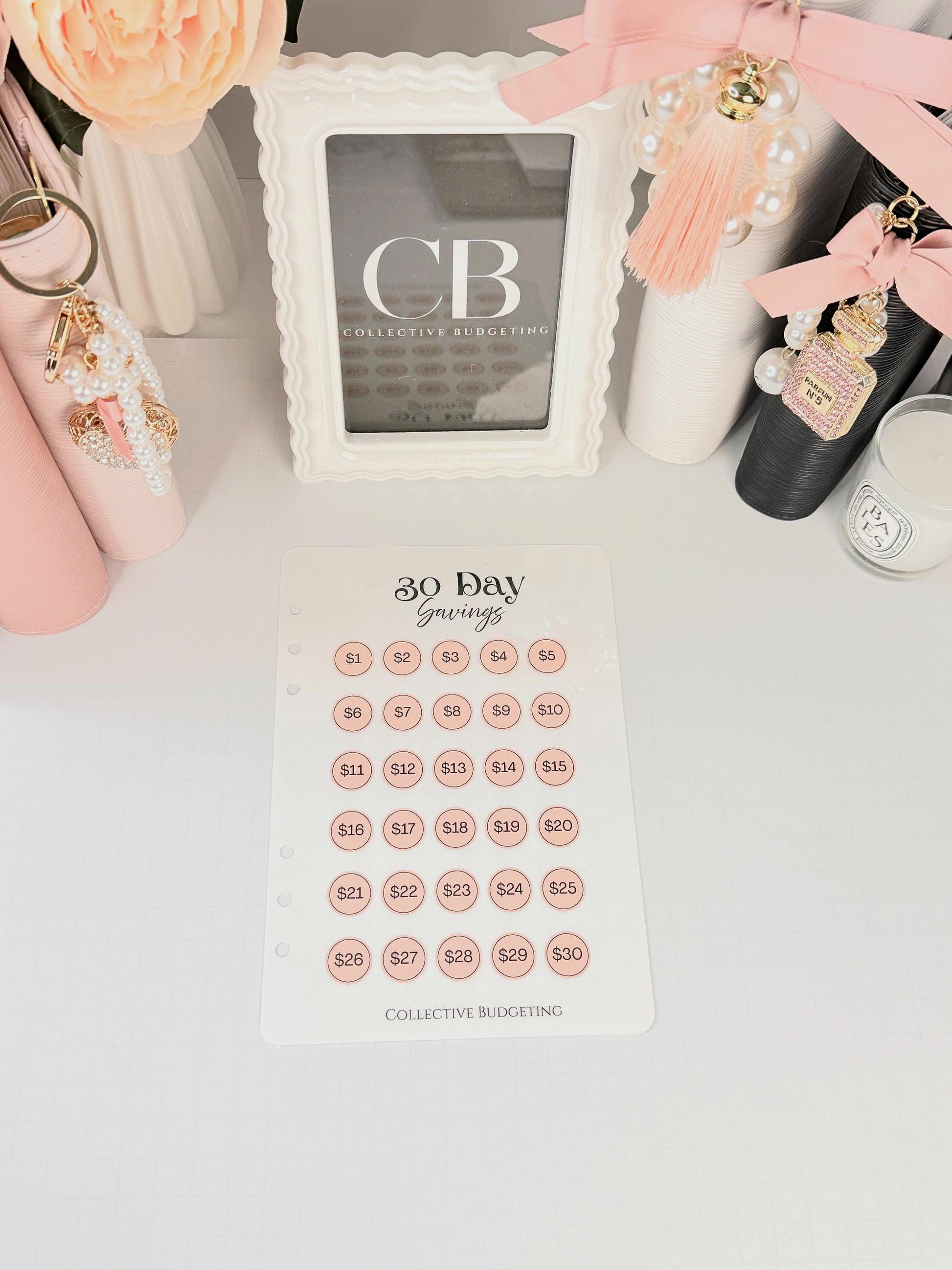 30 Day Savings Challenge | Laminated Cash Stuffing Tracker