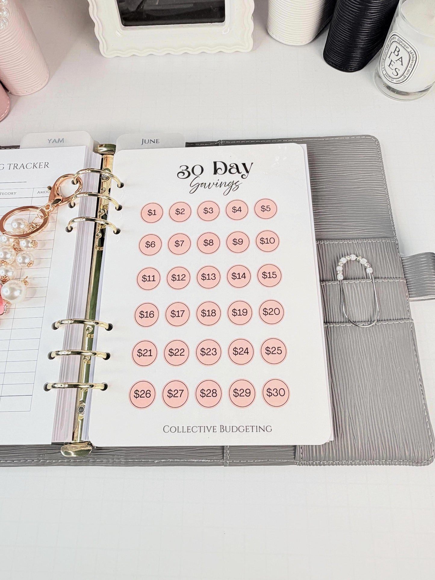 30 Day Savings Challenge | Laminated Cash Stuffing Tracker