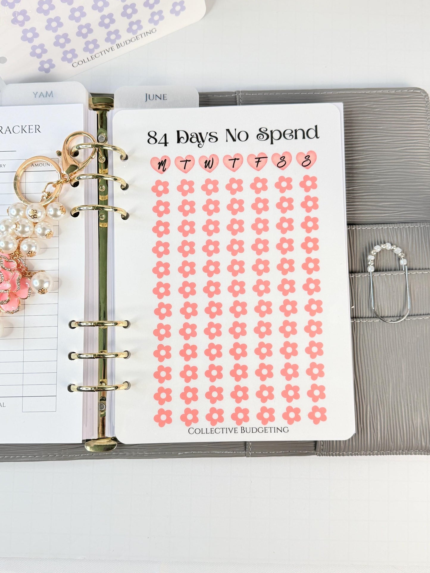 84 Days No Spend Savings Challenge | Laminated Cash Stuffing Tracker | Pink or Purple