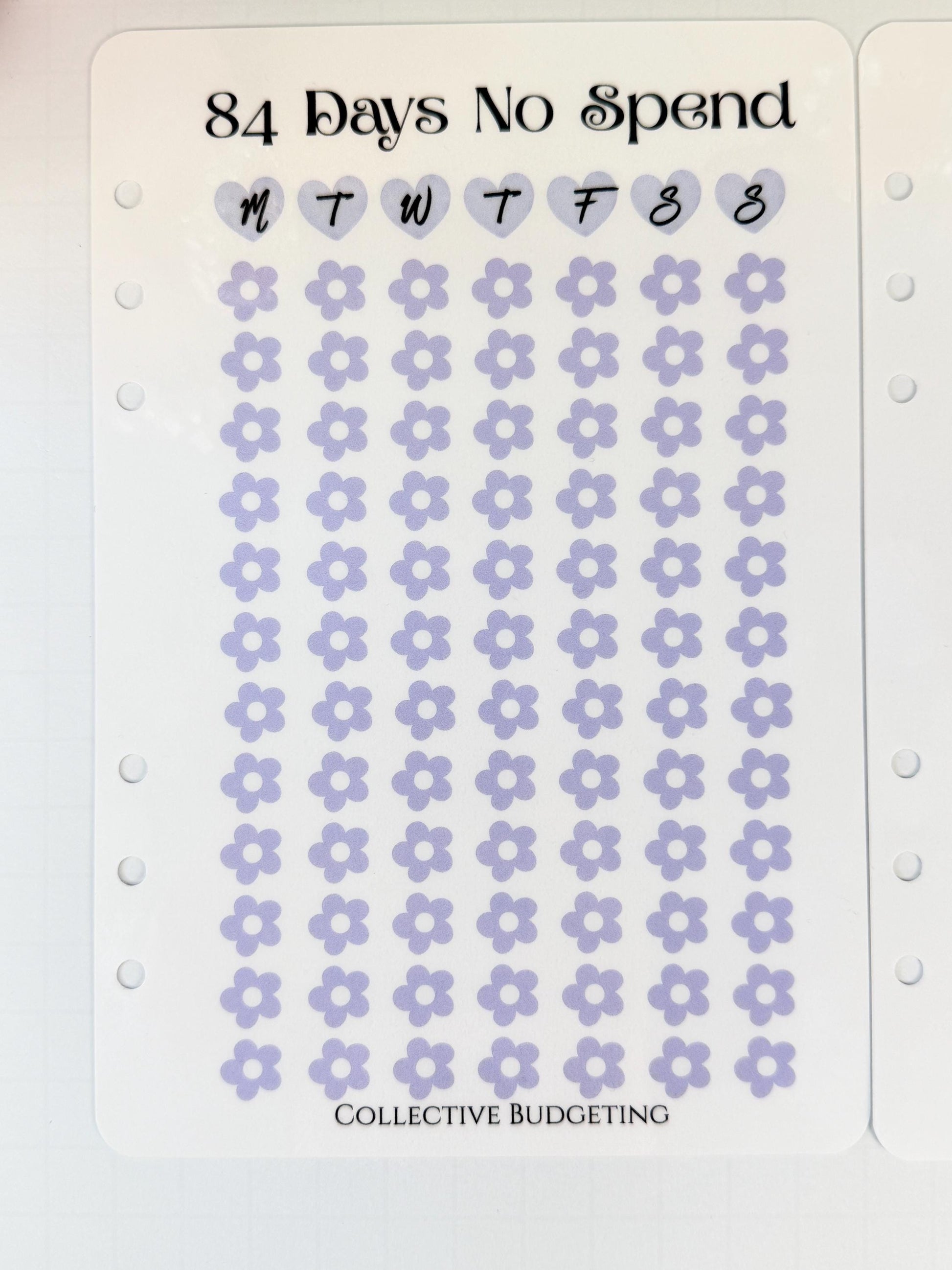 84 Days No Spend Savings Challenge | Laminated Cash Stuffing Tracker | Pink or Purple