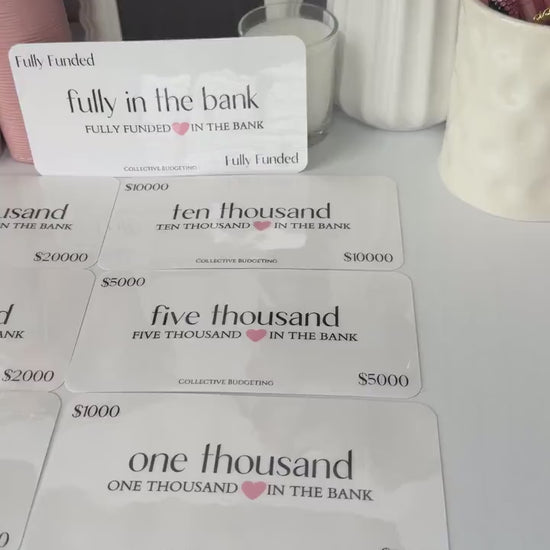 Laminated Denomination Placeholders | Budget Binder Cash Stuffing Cards