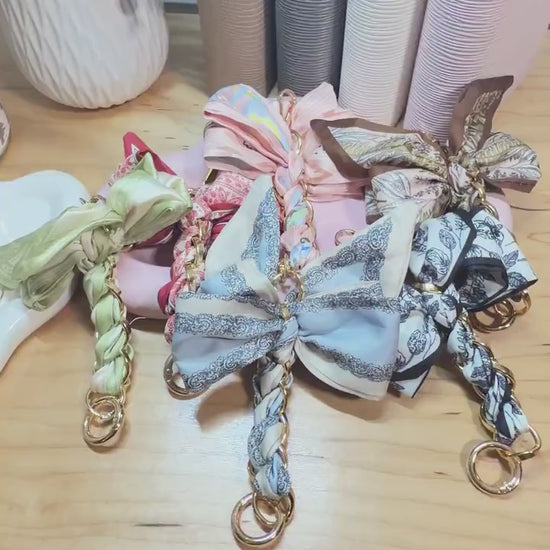 Braided Bow Planner Charms | A5 A6 A7 Budget Binder Accessory | Gold Ring Keychain Charms