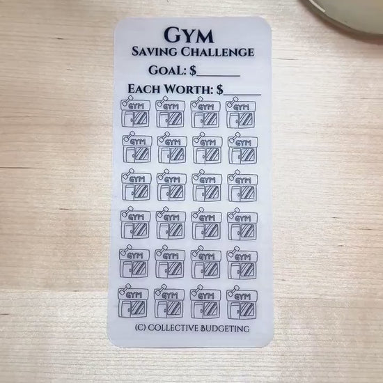 Gym Savings Challenge: Laminated Vellum Cash Tracker for Fitness Goals