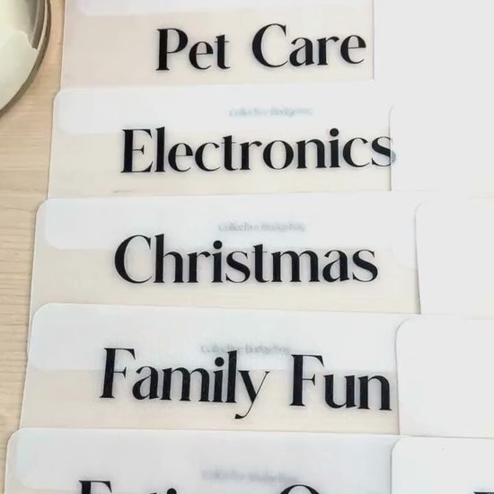 Cash Envelope Placeholders: Laminated Vellum  Budgeting Inserts