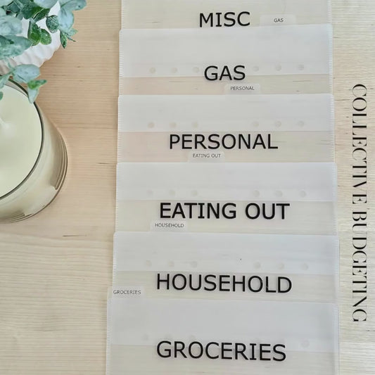 A6/A7 Vellum Cash Envelopes with Tabs: Budget Binder Inserts