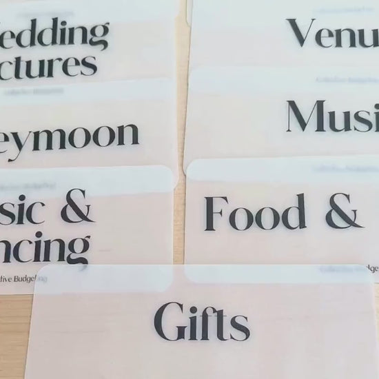 Wedding Budget Envelopes: Cash Stuffing, Laminated Vellum Dave Ramsey Method