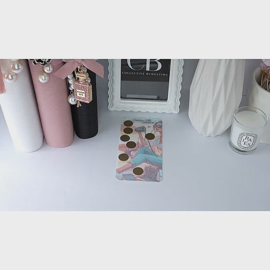 Future Me Savings Challenge Card | Laminated Cash Envelope Tracker