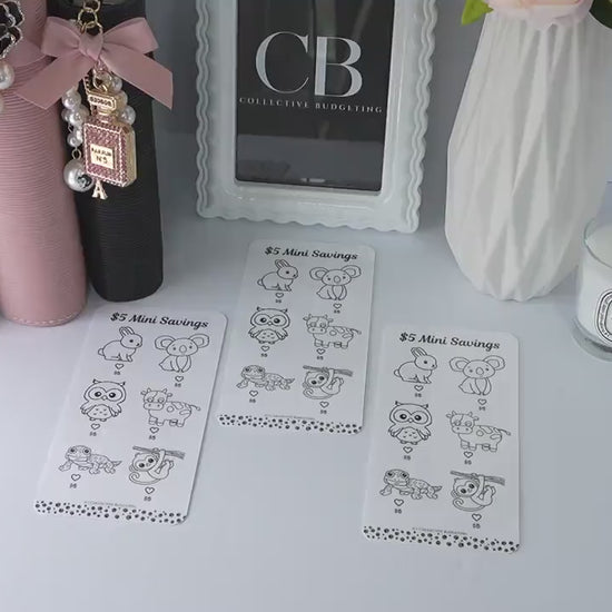 Animal Mini Savings Challenges Set or Individual |  Budget Binder Tracker