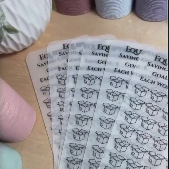 Equipment Fund Savings Challenge: Laminated Vellum  Gear Up and Save Tracker