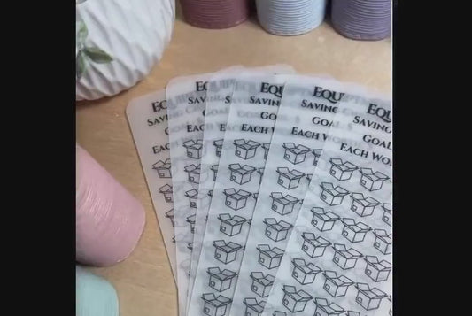 Equipment Fund Savings Challenge: Laminated Vellum  Gear Up and Save Tracker