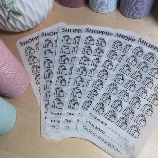 Shopping Fund Savings Challenge: Reusable Cash Laminated Vellum Tracker